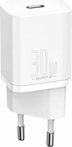 BASEUS Super SI φορτιστής ΓΡΗΓΟΡΗΣ φόρτισης, 30W, λευκό