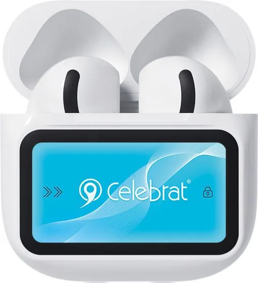 CELEBRAT earphones με θήκη φόρτισης W76, True Wireless, 13mm, 25/300mAh, λευκά — εικόνα 7