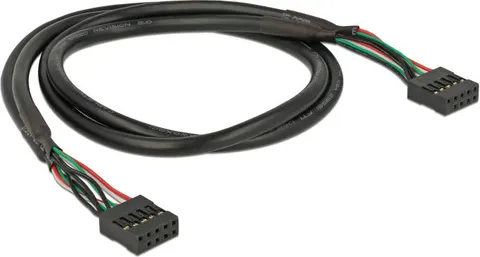 DELOCK καλώδιο USB 2.0 10-pin 2.54mm 82437, 480 Mbps, 50cm