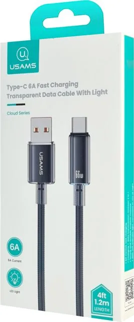 USAMS καλώδιο USB-C σε USB US-SJ658, 66W, 480Mbps, 1.2m, μαύρο — εικόνα 4