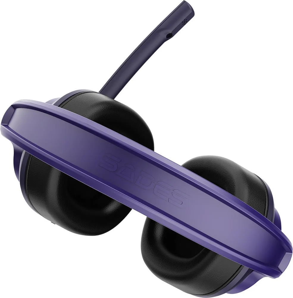 SADES gaming headset UPOWER, 3.5mm σύνδεση, 40mm, μωβ — εικόνα 3
