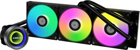 LIAN LI Galahad II Trinity 360 Black - AIO GPU Liquid Cooler with ARGB Fans