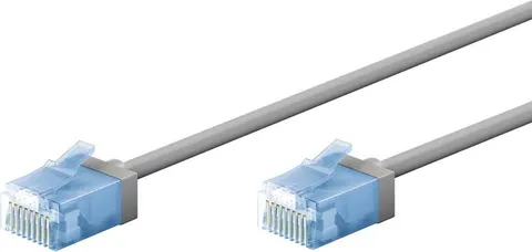 GOOBAY καλώδιο δικτύου 74225, CAT 6A U/UTP, ultra slim, copper, 500MHz, 5m, γκρι