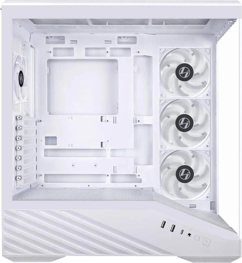 LIAN LI Vector V100 White - 4 x 120mm ARGB - LED RGB Strip - Tempered Glass - ATX Case — εικόνα 2