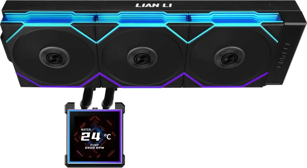 LIAN LI HydroShift II LCD-S 360 RGB TL FLEX fan Black - AIO CPU Liquid Cooler with TL RGB Fans — εικόνα 3