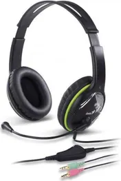 Genius Headset, ADJ Headband, ADJ V/C, IN-Line MIC, Leather