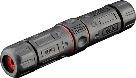 GOOBAY αδιάβροχος σύνδεσμος RJ45 Cat 6 79566, IP68, μαύρο