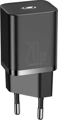 BASEUS Super SI φορτιστής ΓΡΗΓΟΡΗΣ φόρτισης, 20W, ΜΑΥΡΟΣ