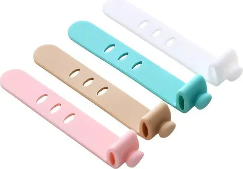POWERTECH δεματικά καλωδίων TIES-077, 6.5x1cm, πολύχρωμα, 4τμχ