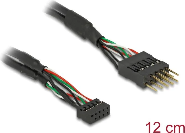 DELOCK καλώδιο USB 2.0 10-pin 2mm σε 2.54mm 41977, 480 Mbps, 12cm — εικόνα 2