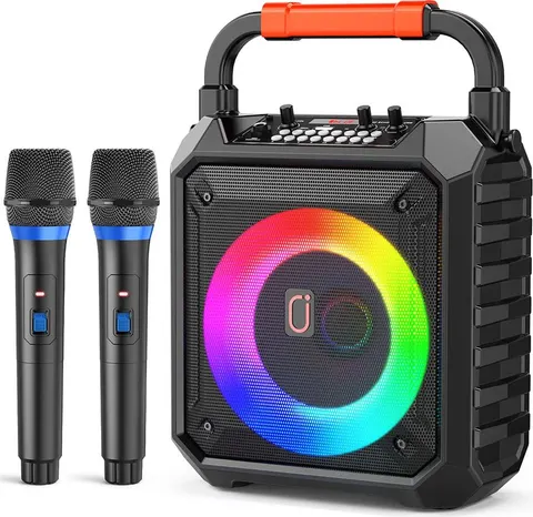 JYX φορητό ηχείο T17-T με 2x μικρόφωνα, 15W, 3000mah, LED, μαύρο