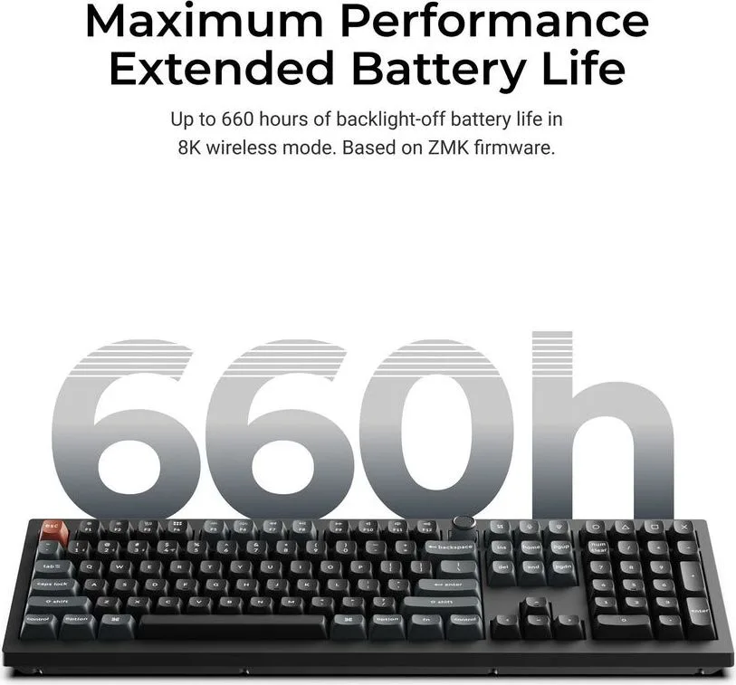Keychron V6 Ultra (V6U-D3) QMK/VIA 8K Wireless Custom Mechanical Keyboard Brown Switch RGB 100% US — εικόνα 3