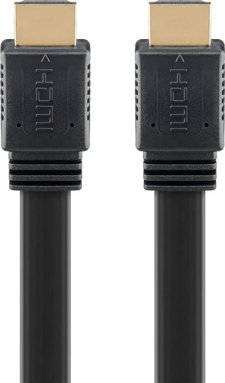GOOBAY καλώδιο HDMI 2.0 61279, Ethernet flat, 4K/60Hz 18 Gbps, 2m, μαύρο — εικόνα 4