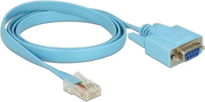DELOCK Καλώδιο Serial RS-232 DB9 female σε RJ45 male, 1m, μπλε — εικόνα 2