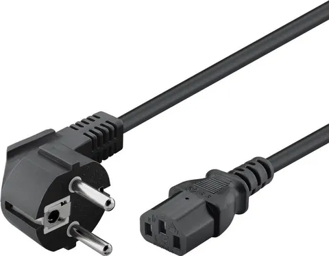 POWERTECH Καλώδιο τροφοδοσίας 3x 1mm² CAB-P014, μαύρο, 1.5m