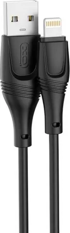 XO NB238 Zeus καλώδιο φόρτισης ΣΙΛΙΚΟΝΗΣ Lightning, μαύρο, 3Μ