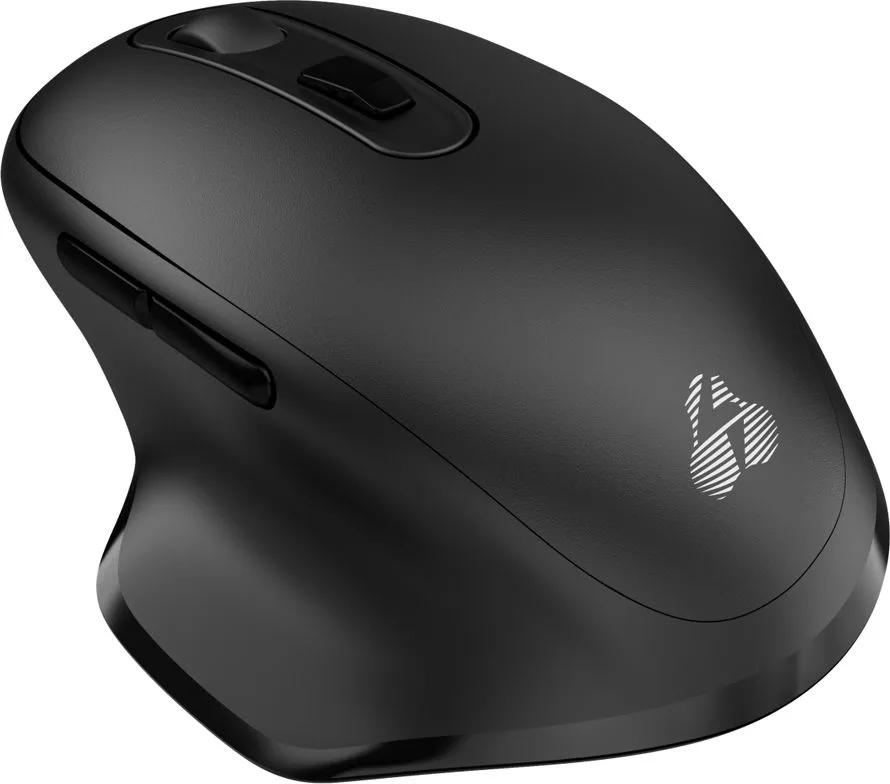 POWERTECH ασύρματο ποντίκι PT-1152, USB & USB-C δέκτη, 1600DPI, μαύρο — εικόνα 2