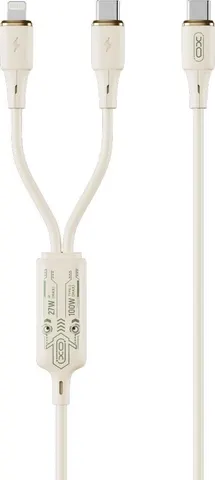 XO NB-Q262 καλώδιο ΣΙΛΙΚΟΝΗΣ 2 ΣΕ 1 Type-C 60W και Lightning 27W, 1.2M