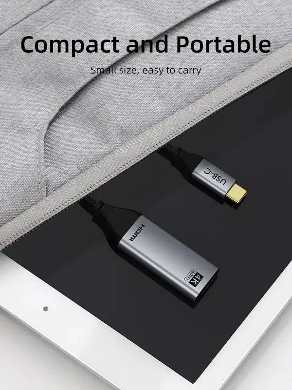 CABLETIME αντάπτορας USB-C σε HDMI CT-C160-PU31-CMHDFN1, 4K/60Hz, 0.15m, μαύρος — εικόνα 4