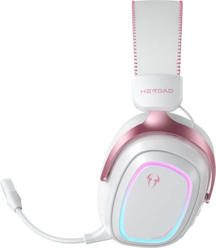 QCY Heroad GT2 Pink Wired/Wireless/BT/3.5jack/USB-C THX Gaming Headset PS4/PS5/PC — εικόνα 2
