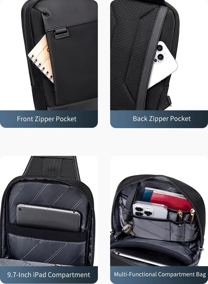 ARCTIC HUNTER τσάντα Crossbody XB00829, 3L, μαύρη — εικόνα 4