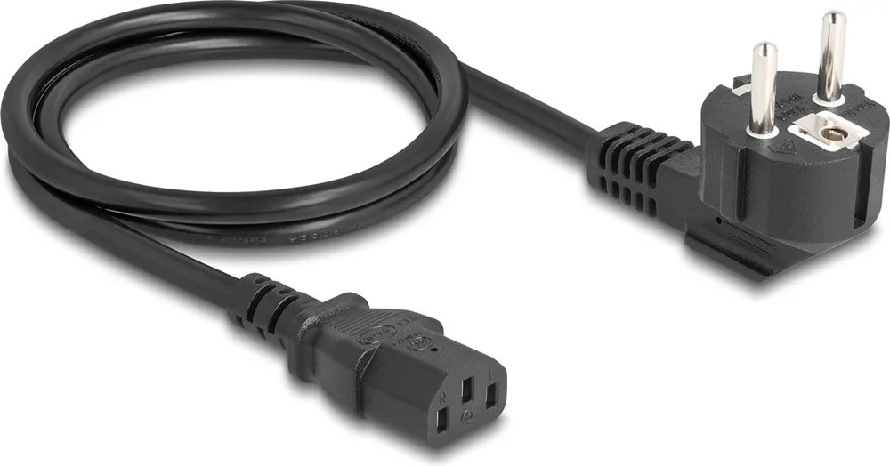 DELOCK καλώδιο τροφοδοσίας 81298, 3x 1.00mm², 1m, μαύρο — εικόνα 2
