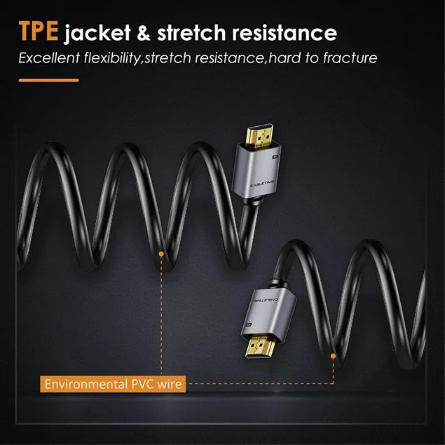CABLETIME καλώδιο HDMI 2.0 CT-PHE2G, 4K/60Hz, 3m, μαύρο — εικόνα 3