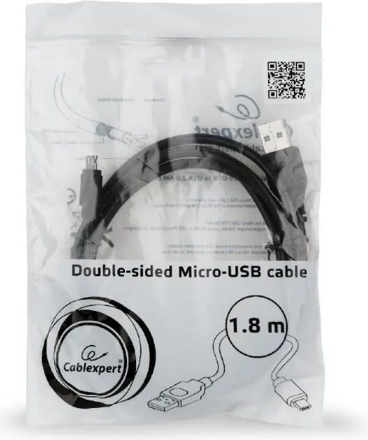 Cablexpert καλώδιο Micro USB , Double-Sided Micro USB , 1.8m — εικόνα 4
