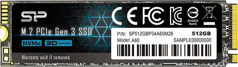 SILICON POWER SSD PCIe Gen3x4 P34A60 M.2 2280, 512GB, 2.200-1.600MB/s