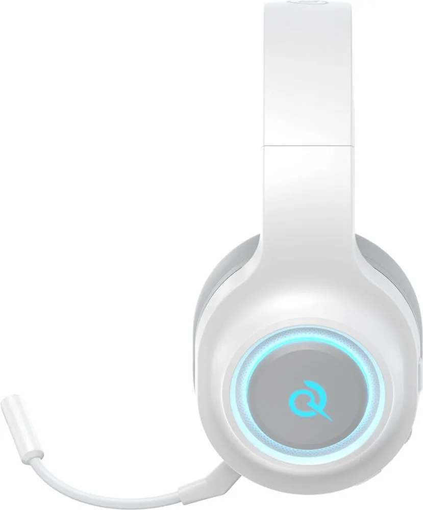 QCY Heroad V200 Wireless Quad White - Bluetooth & WiFi & USB-A & USB-C RGB Gaming Headset PS4/PS5/PC — εικόνα 3