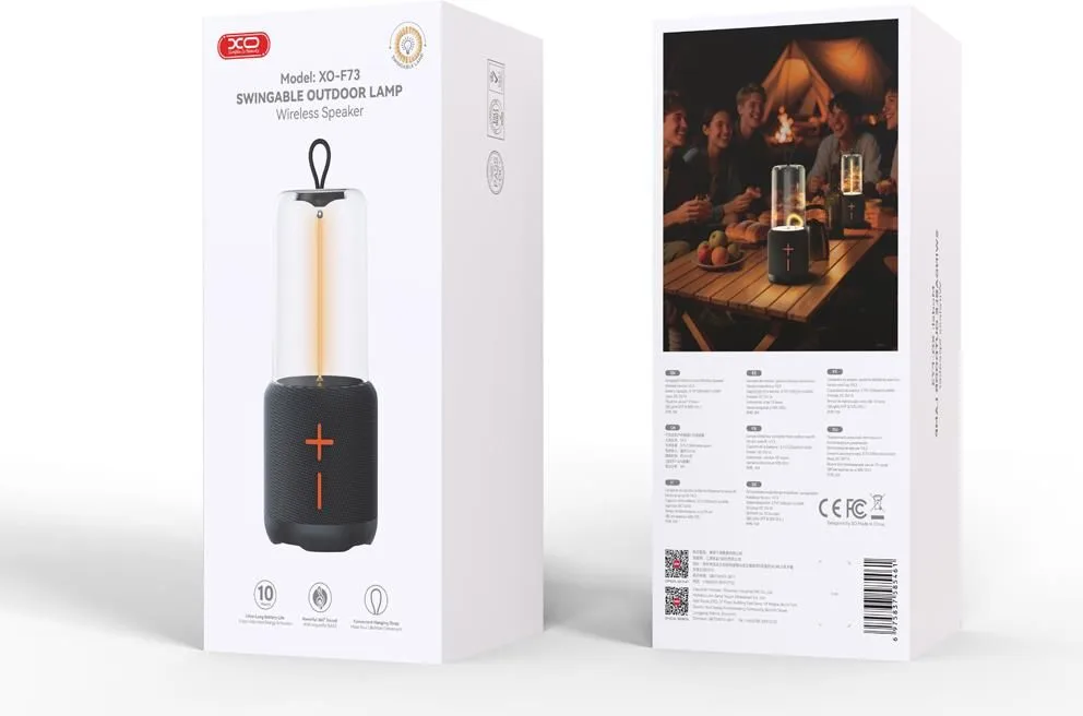 XO F73 ηχείο Bluetooth με ΛΑΜΠΑ, μαύρο — εικόνα 3