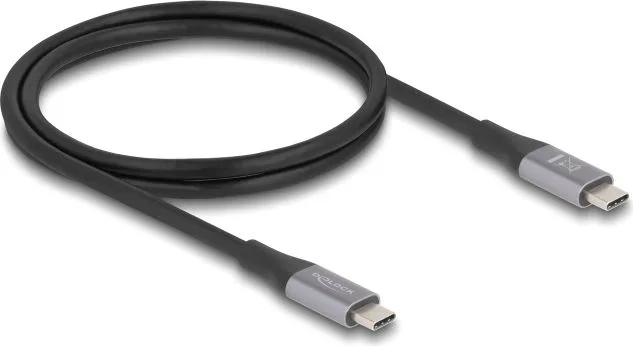 DELOCK καλώδιο USB-C 81191, 240W, 40 Gbps, 8K, 1m, E-Marker, μαύρο — εικόνα 2