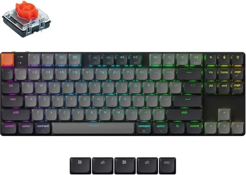Keychron K1 V6 (K1X-B1) QMK Wireless Mechanical Keyboard Red Switch RGB 80% US Layout