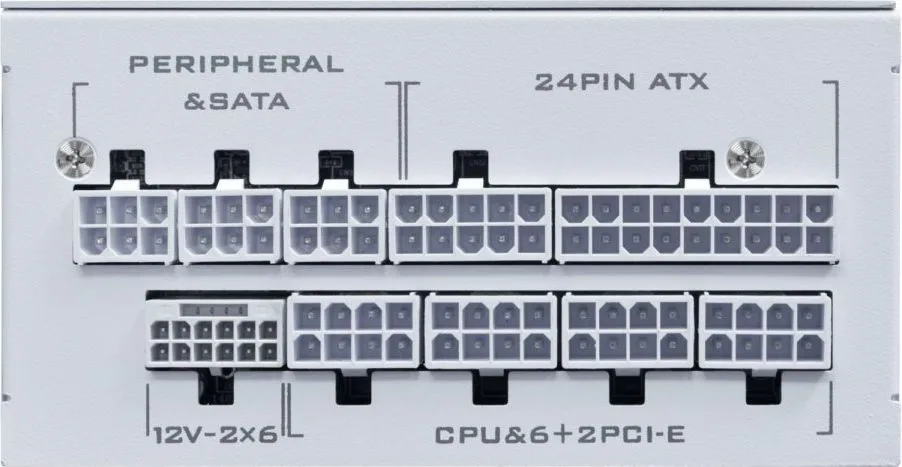 LIAN LI SP0850P White - 850W 80+ Platinum PSU - 10 Years Warranty - 12V-2x6 - Japanese Capacitors — εικόνα 3