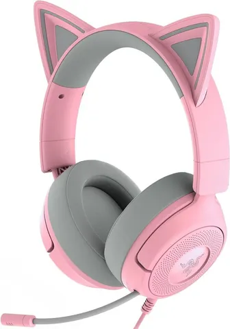 Kraken Kitty V3 X Quartz - Gaming Headset - Kitty Ears - 7.1 Surround - PC/PS5/Xbox/Switch 2 - 3.5mm