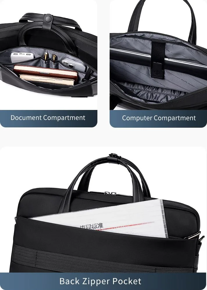 ARCTIC HUNTER τσάντα ώμου GWB00848 με θήκη laptop 15.6", 9L, μαύρη — εικόνα 4