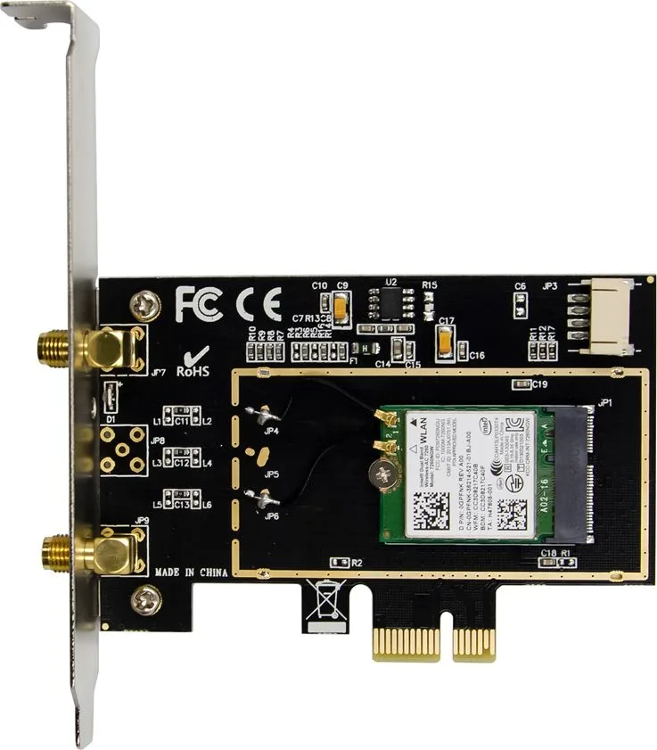POWERTECH κάρτα επέκτασης PCIe ST718, AC7260 Dual-Band Wireless — εικόνα 3