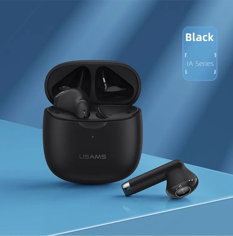 USAMS earphones IA04 με θήκη φόρτισης, True Wireless, Φ13mm, μαύρα — εικόνα 3