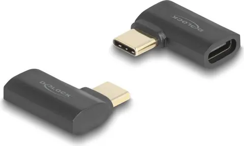 DELOCK αντάπτορας USB-C 60245, αρσενικό σε θηλυκό, 240W, 40Gbps, μαύρος