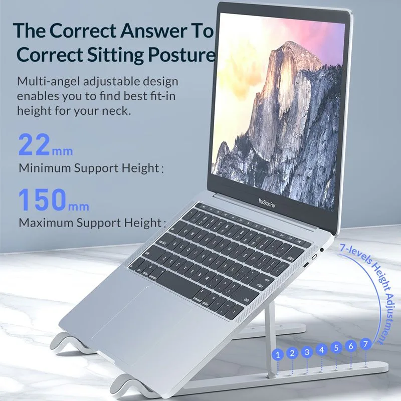 ORICO πλαστική βάση για laptop PFB-A23, 11-17", foldable, πλαστική, μαύρη — εικόνα 2