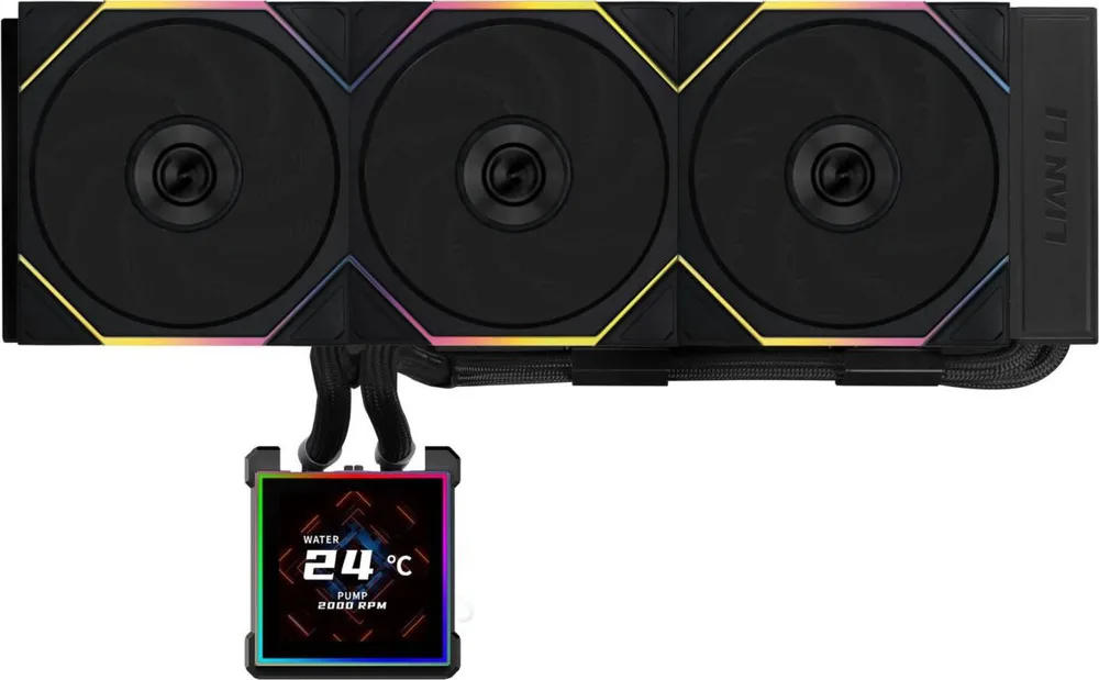 LIAN LI HydroShift II LCD-S 360 RGB TL FLEX fan Black - AIO CPU Liquid Cooler with TL RGB Fans — εικόνα 4