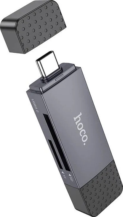 HOCO HB45 Spirit 2-IN-1 Card Reader(USB3.0-TYPEC3.0),γκρι — εικόνα 3