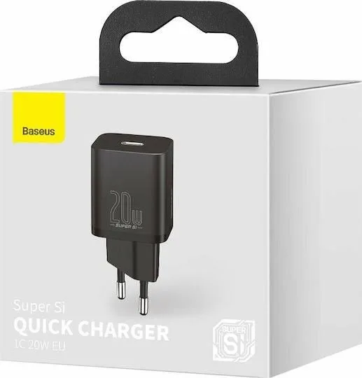 BASEUS Super SI φορτιστής ΓΡΗΓΟΡΗΣ φόρτισης, 20W, ΜΑΥΡΟΣ — εικόνα 3
