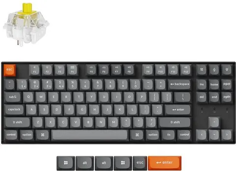 Keychron K8 Max (K8M-B4) QMK Wireless Mechanical Keyboard Banana Switch RGB 80% US Layout