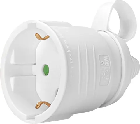 POWERTECH φις ρεύματος PT-887, 1x schuko, 16A, λευκό