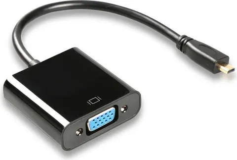 POWERTECH αντάπτορας micro HDMI σε VGA CAB-H032, 0.20m, μαύρος