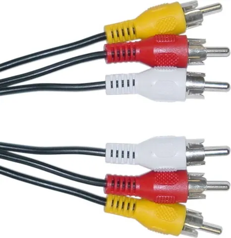 POWERTECH καλώδιο 3x RCA σε 3x RCA CAB-R006, 5m, μαύρο