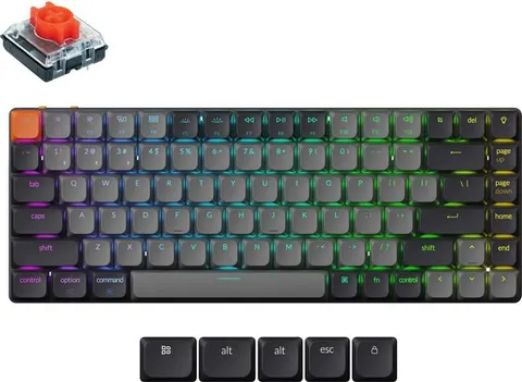 Keychron K3 V3 (K3X-B1) QMK Wireless Mechanical Keyboard Red Switch RGB 75% US Layout