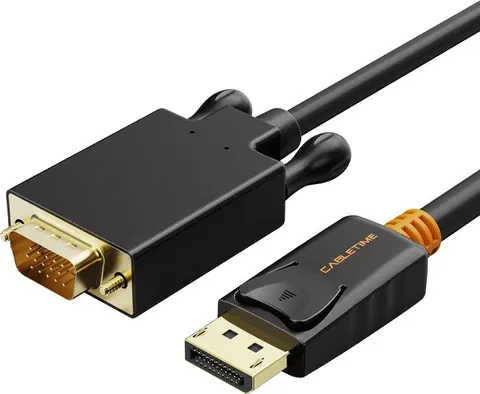 CABLETIME καλώδιο DisplayPort σε VGA CT-04G, 1080p, 3m, μαύρο
