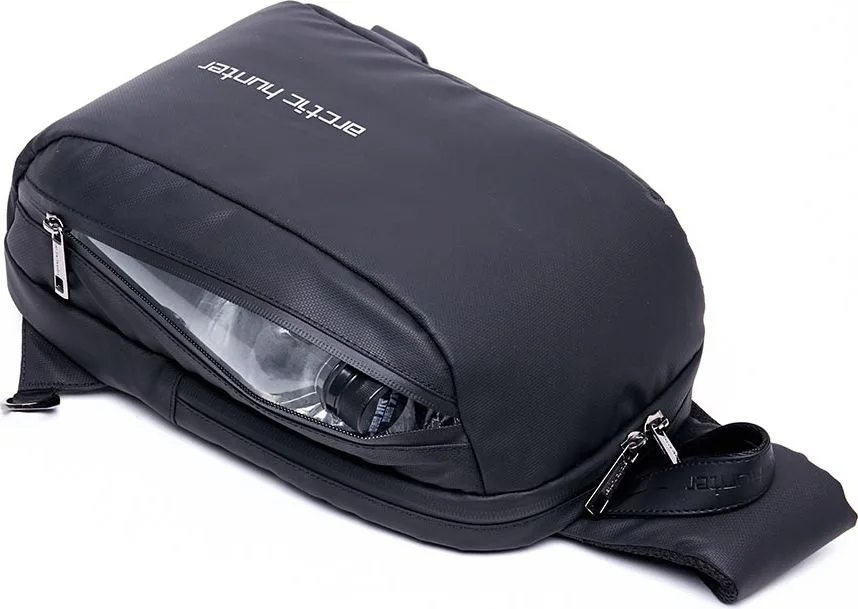 ARCTIC HUNTER τσάντα Crossbody XB-00081, USB, 6L, μαύρη — εικόνα 5